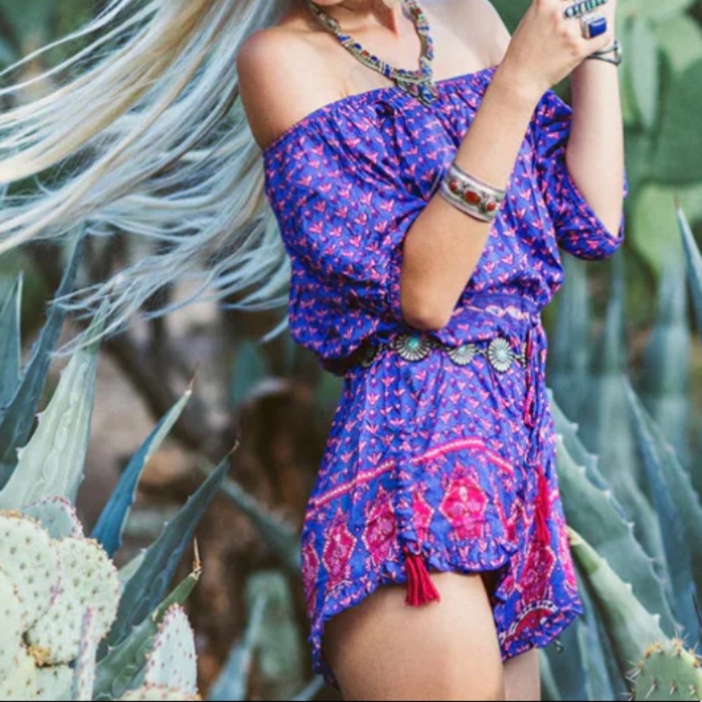 Spell Sunset Road Romper in Purple